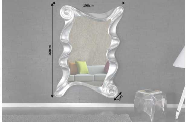 Miroir mural rectangulaire simple 160cm coloris noir pas cher