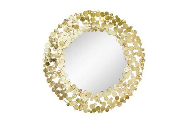 Miroir ronde style maritime tau naturel 60cm pas cher