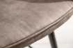 Lot de 2 tabourets de bar en velours coloris taupe