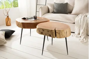 Table d'appoint en bois design industriel Table d'appoint  |adeniahome...