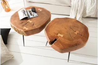 Table d'appoint en bois design industriel Table d'appoint  |adeniahome... 2