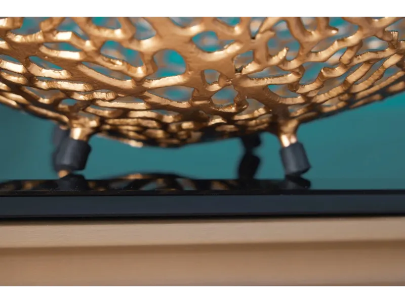 Bol de fruit 20 cm décoratif en aluminium argenté Objets de décorat...