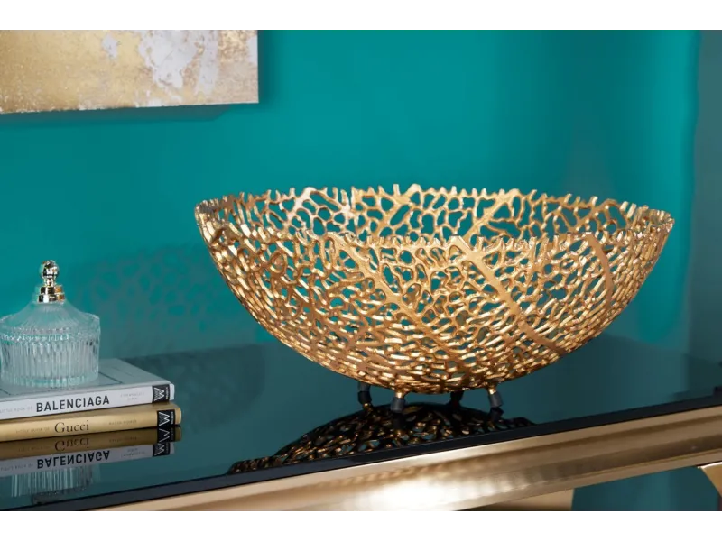 Bol de fruit 20 cm décoratif en aluminium argenté Objets de décorat...