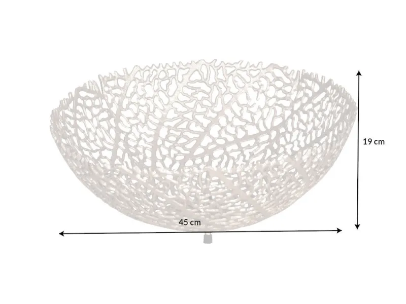 Bol de fruit 30 cm décoratif en aluminium argenté Objets de décorat...