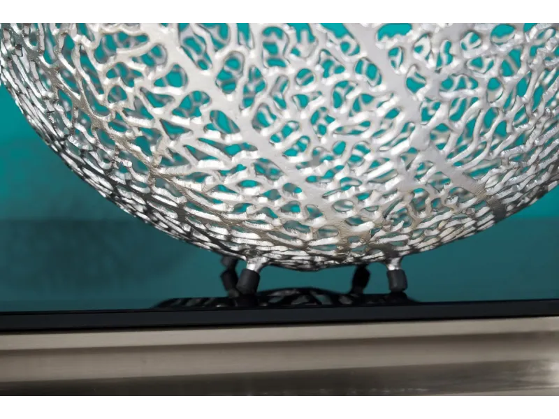 Bol de fruit 30 cm décoratif en aluminium argenté Objets de décorat...