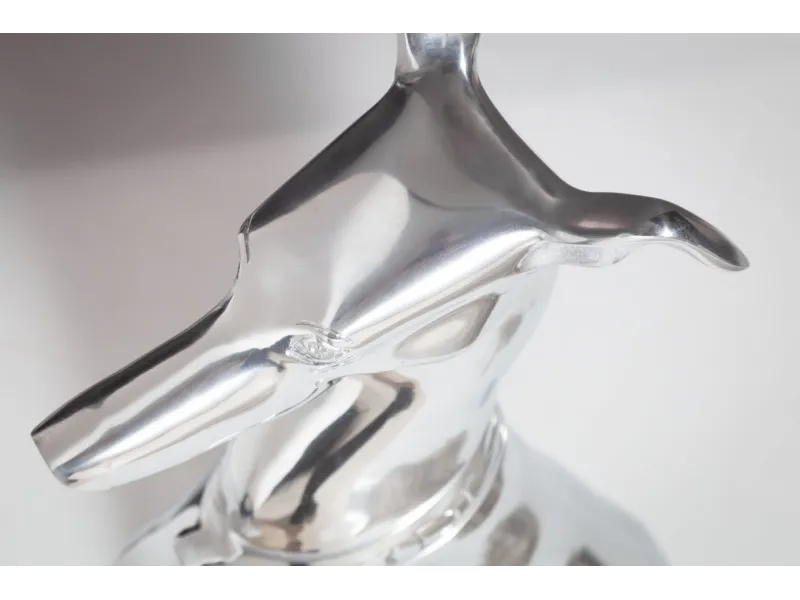 Statue design Chien assis 70 cm en aluminium argenté Objets de déco...