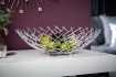 Corbeille de fruit moderne en métal argenté Objets de décoration  |...