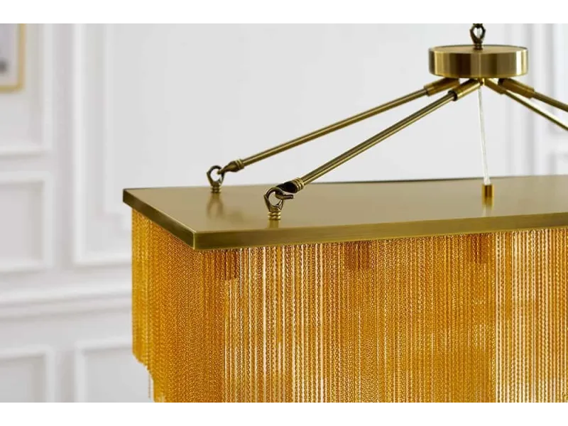 Lampe suspendue nacrée 64cm avec anneaux Suspensions |adeniahome.com