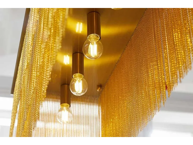 Lampe suspendue nacrée 64cm avec anneaux Suspensions |adeniahome.com