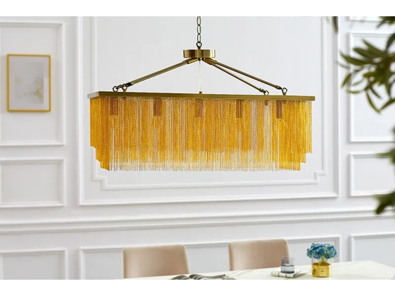 Lampe suspendue nacrée 64cm avec anneaux Suspensions |adeniahome.com