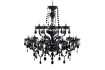 Lustre noir avec 15 bougies Suspensions |adeniahome.com