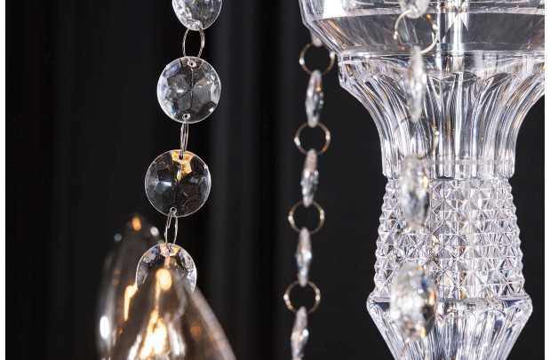 Lustre original à 15 bougies coloris transparent Suspensions |adeniahome...