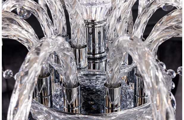 Lustre original à 15 bougies coloris transparent Suspensions |adeniahome...