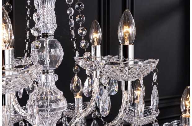Lustre original à 15 bougies coloris transparent Suspensions |adeniahome...