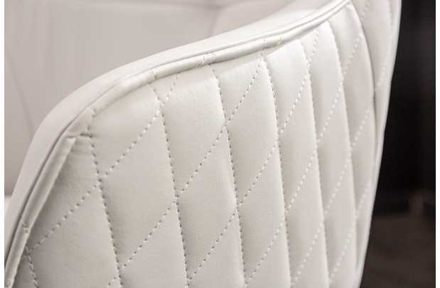 Lot de 4 chaises de bureau à roulettes en simili cuir coloris turqu...