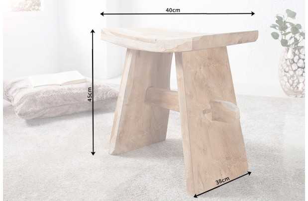 Tabouret design de 50 cm en bois massif naturel Tabourets bas |adeniahome...