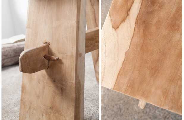 Tabouret design de 50 cm en bois massif naturel Tabourets bas |adeniahome...