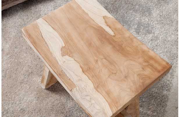 Tabouret design de 50 cm en bois massif naturel Tabourets bas |adeniahome...