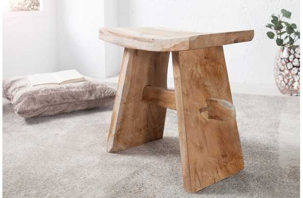 Tabouret design de 50 cm en bois massif naturel Tabourets bas |adeniahome...