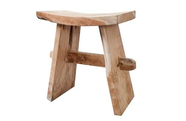 Tabouret design de 50 cm en bois massif naturel Tabourets bas |adeniahome...