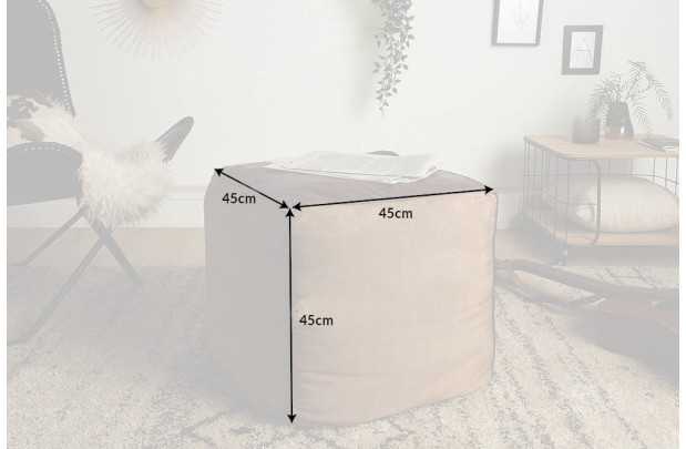 Pouf design BOULE de 50 cm coloris marron en coton tricoté Pouf |la...