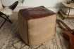 Pouf design BOULE de 50 cm coloris marron en coton tricoté Pouf |la... Pouf design BOULE de 50 cm coloris marron en coton tricoté Pouf |la...