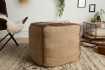 Pouf design BOULE de 50 cm coloris marron en coton tricoté Pouf |la... Pouf design BOULE de 50 cm coloris marron en coton tricoté Pouf |la...