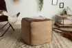 Pouf design BOULE de 50 cm coloris marron en coton tricoté Pouf |la... Pouf design BOULE de 50 cm coloris marron en coton tricoté Pouf |la...