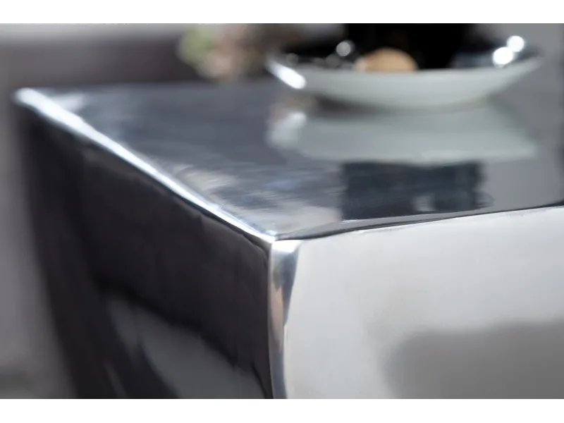 Tabouret design en aluminium argenté 45cm Tabourets bas |adeniahome.com