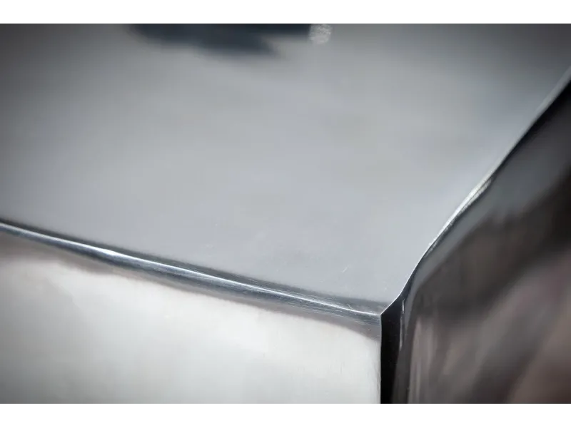 Tabouret design en aluminium argenté 45cm Tabourets bas |adeniahome.com