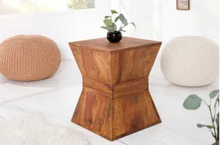 Table d'appoint en bois massif design pyramide Table d'appoint  |la...