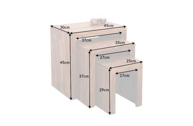 Table d'appoint gigogne en bois massif Table d'appoint  |adeniahome.com