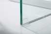 Bureau de 100 cm design en verre trempé transparent Secrétaire |adenia...