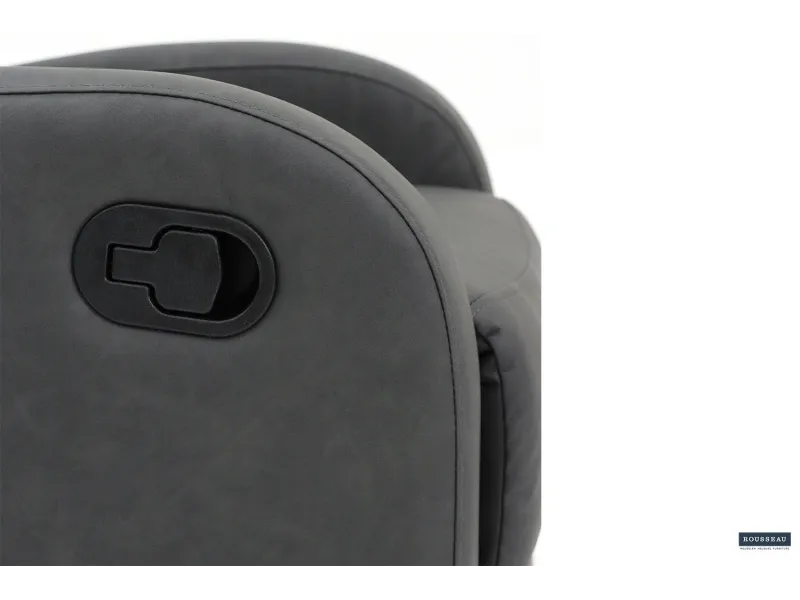 Fauteuil relax moderne de coloris Noir en simili cuir Fauteuil rela...