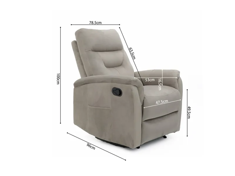 Fauteuil relax moderne coloris brun en simili cuir Fauteuil relax e...