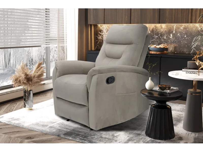 Fauteuil relax moderne coloris brun en simili cuir Fauteuil relax e...