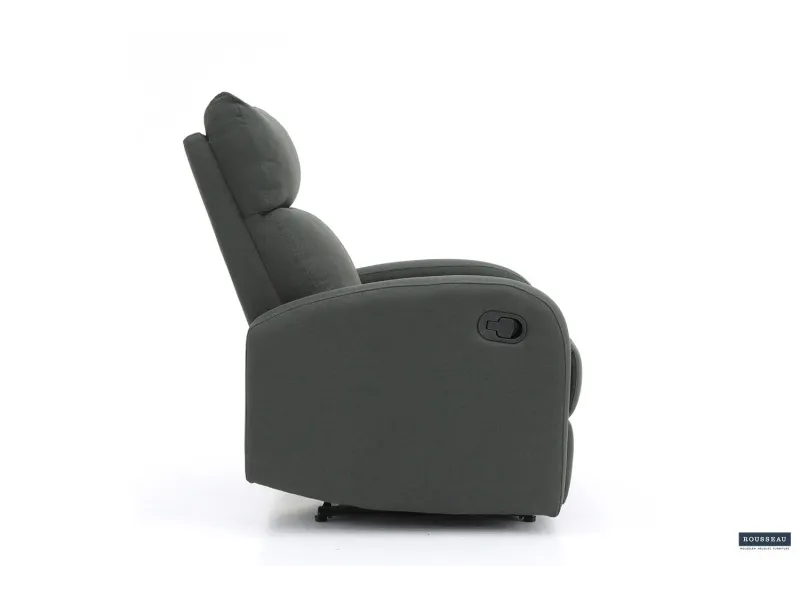 Fauteuil relax moderne coloris gris en simili cuir Fauteuil relax e...