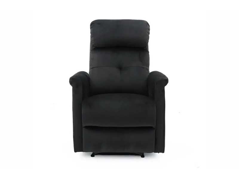 Fauteuil relax avec revêtement en simili cuir coloris noir Fauteuil...