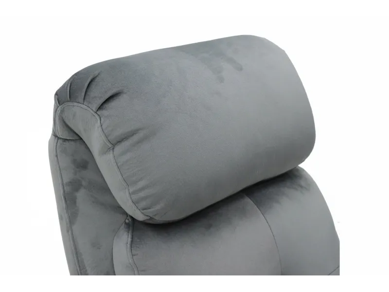 Fauteuil relax moderne revêtu en simili cuir coloris gris Fauteuil ...