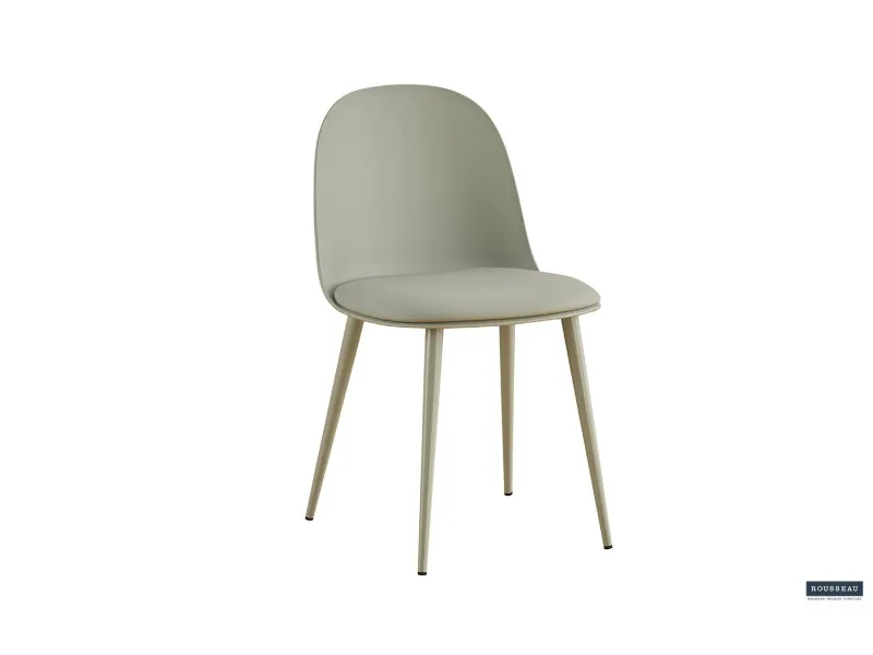 Chaise design en bois massif et simili cuir, coloris rouge Chaises ...