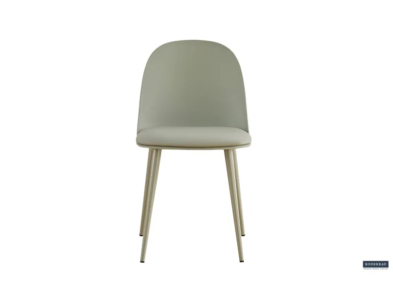 Chaise design en bois massif et simili cuir, coloris rouge Chaises ...