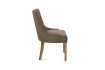 Chaise capitonnée revêtue en tissus taupe Chaises de salle à manger...