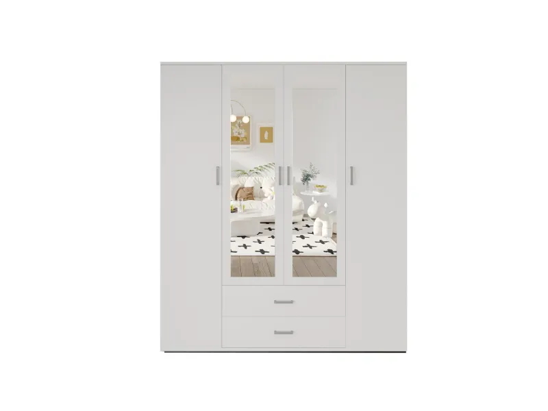 Armoire murale design 2 portes ouvrantes vitrées Meubles haut |adeniahome...