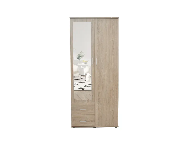 Armoire moderne 1 porte 200x50 cm teinté sonoma Meubles haut |adeniahome...