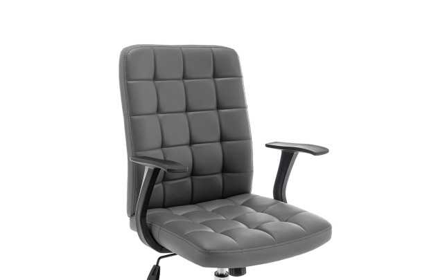 Chaise de bureau style moderne roulant en simili cuir coloris noir ...