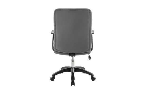 Chaise de bureau style moderne roulant en simili cuir coloris noir ...