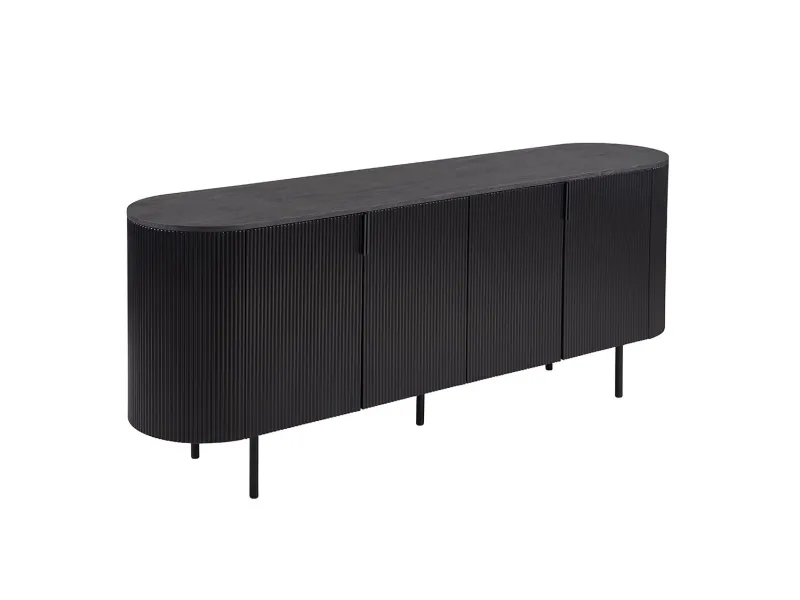 "Buffet Lagos 200 cm – Profitez d'un Grand Rangement Design et Pratique"| Bois Foncé Chic