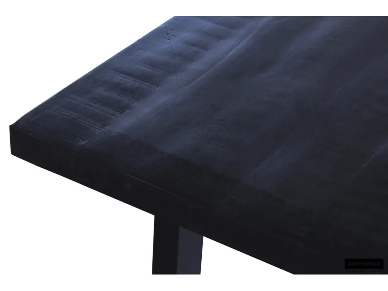 Table à manger en bois de 180 x 90 cm coloris noir