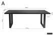 Table à manger en bois de 200 x 100 cm coloris noir