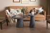 Pas cher Lot de 3 tables basses carrés style industriel en bois recyclé